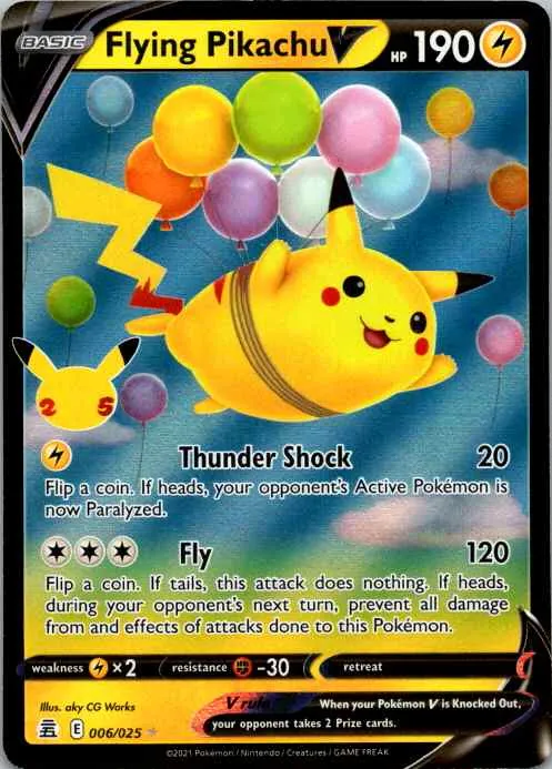 Flying Pikachu V, 006/025, Celebrations, Holo