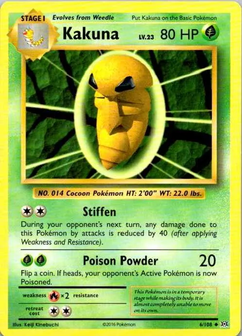 Kakuna, 6/108, XY Evolutions, Regular