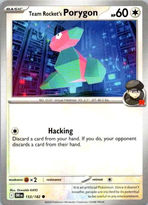 Team Rocket's Porygon, 153/182, Destined Rivals, Regular